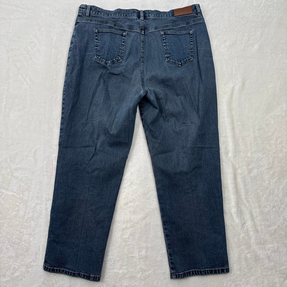 Jones New York Jeans Womens 14P Blue Signature Petite Straight Leg Stretch High - Picture 8 of 13